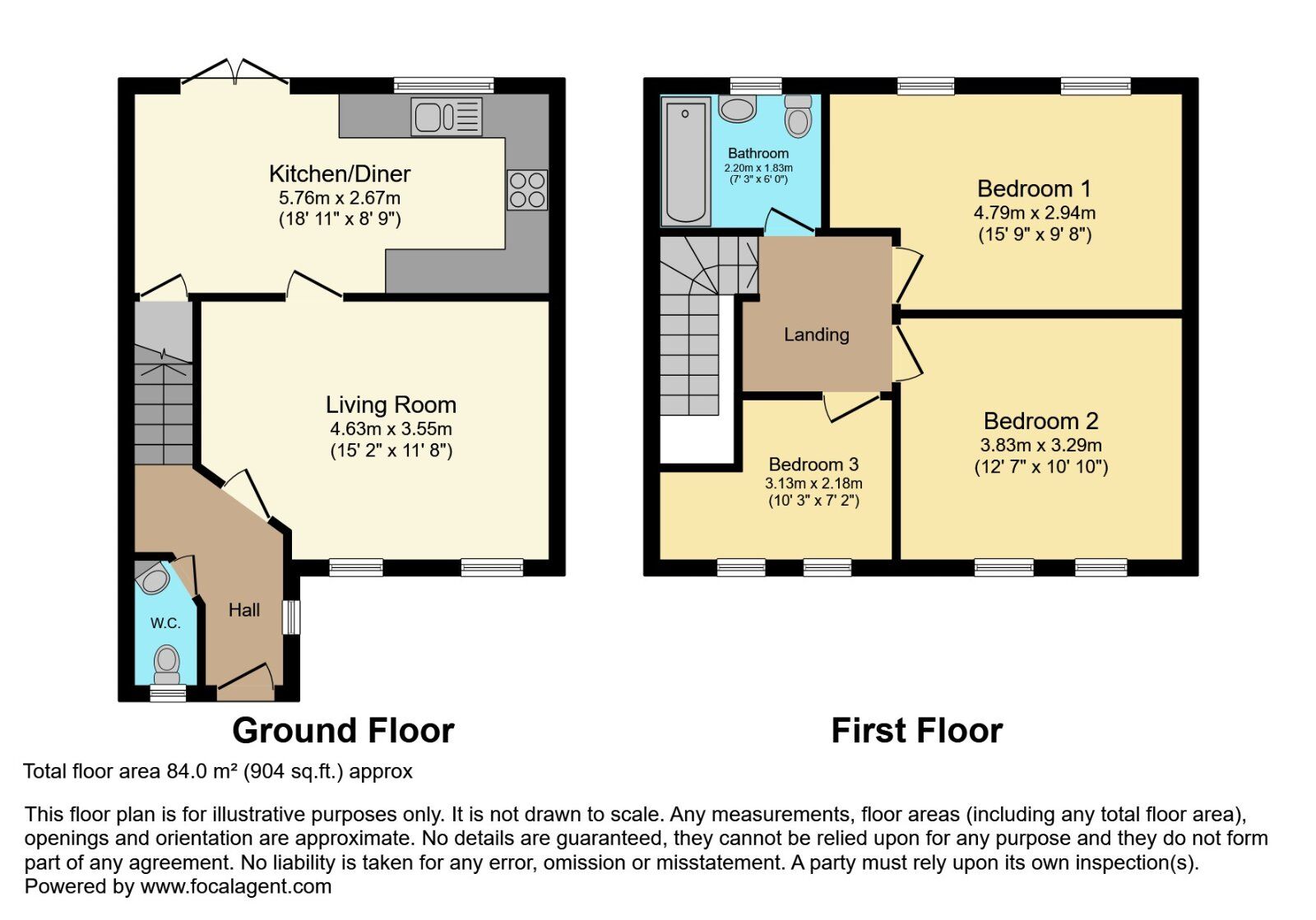 Floorplan of 3 bedroom Mid Terrace House for sale, Ayrshire View, Lisburn, County Down, BT28