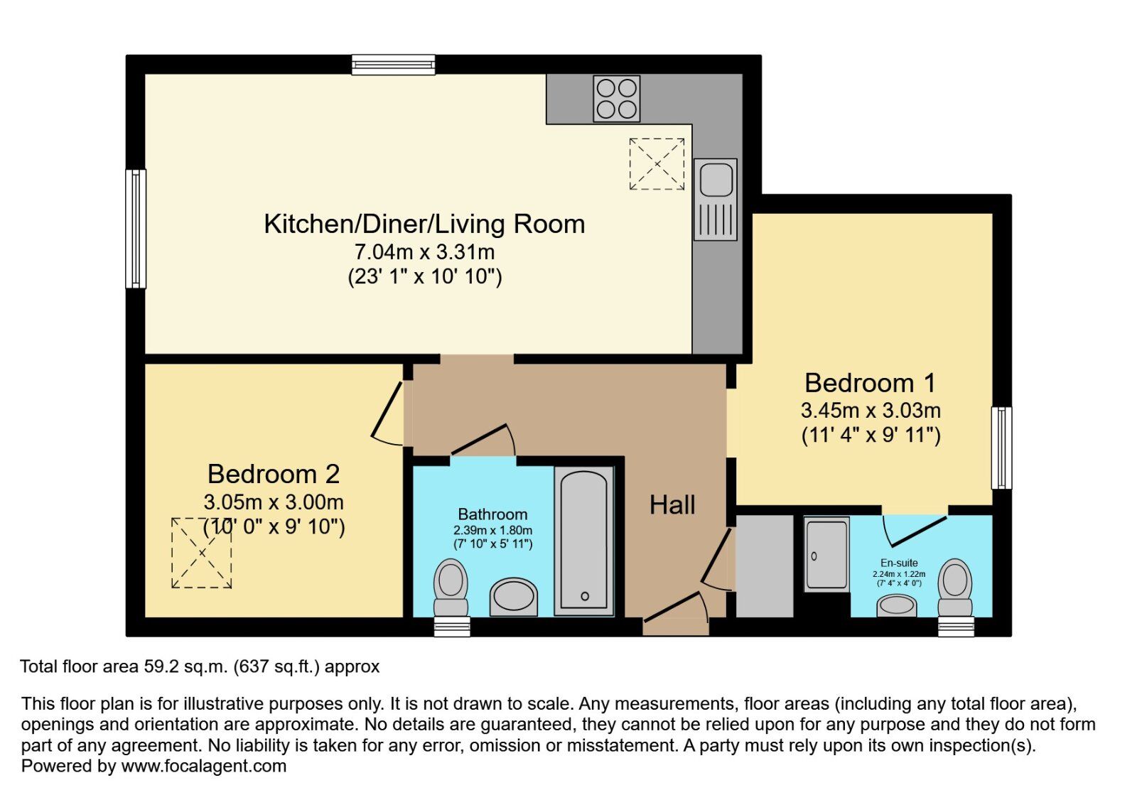 Floorplan of 2 bedroom  Flat for sale, Lady Wallace Court, Lisburn, County Antrim, BT28