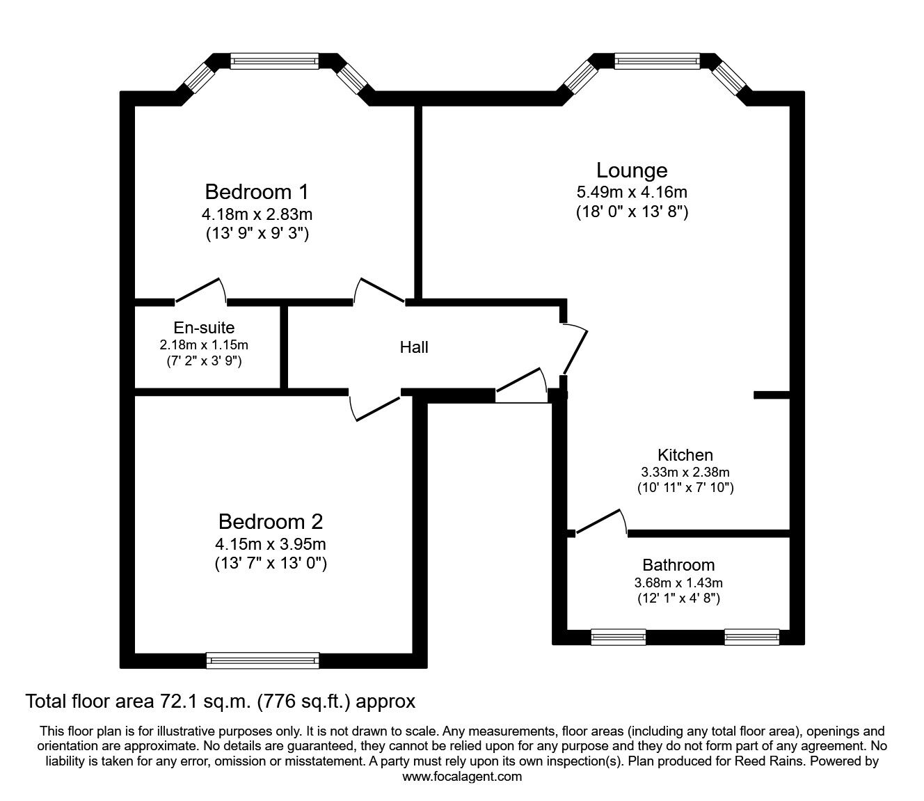 Floorplan of 2 bedroom  Flat to rent, Pelham Grove, Liverpool, L17