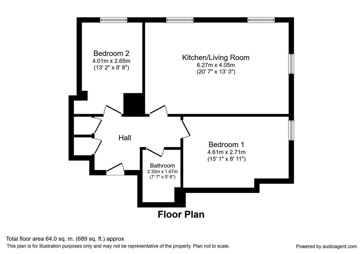 Floorplan of 2 bedroom  Flat to rent, Henry Street, Liverpool, L1