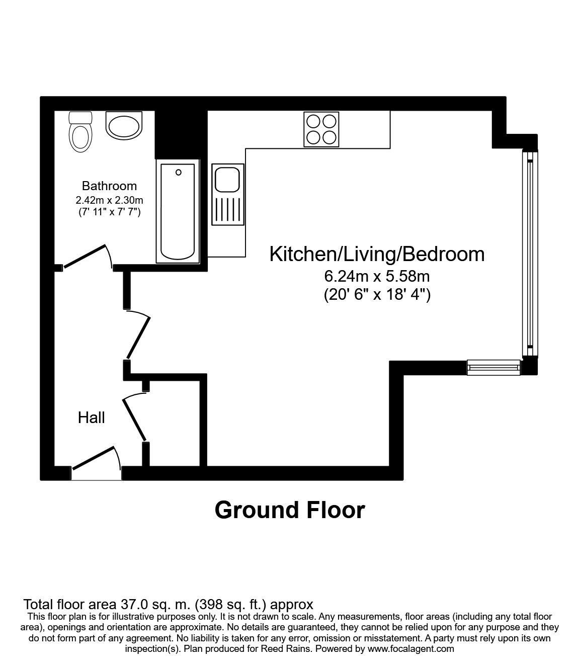 Floorplan of  Flat for sale, Tithebarn Street, Liverpool, L2