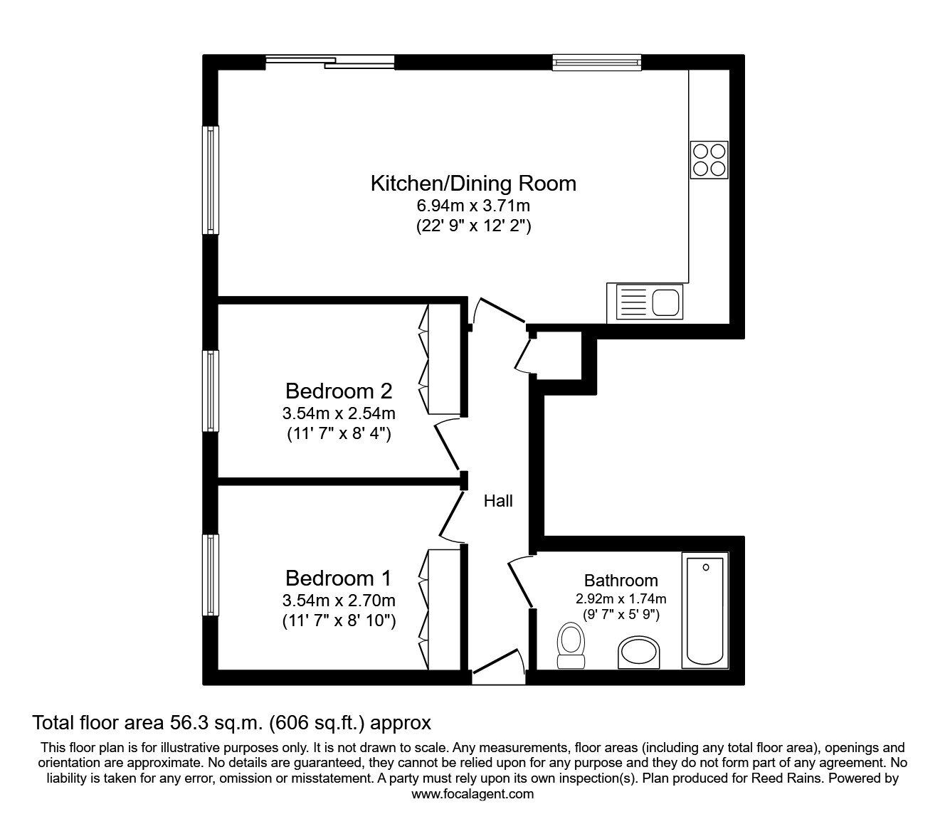 Floorplan of 2 bedroom  Flat to rent, Greenheys Road, Liverpool, L8