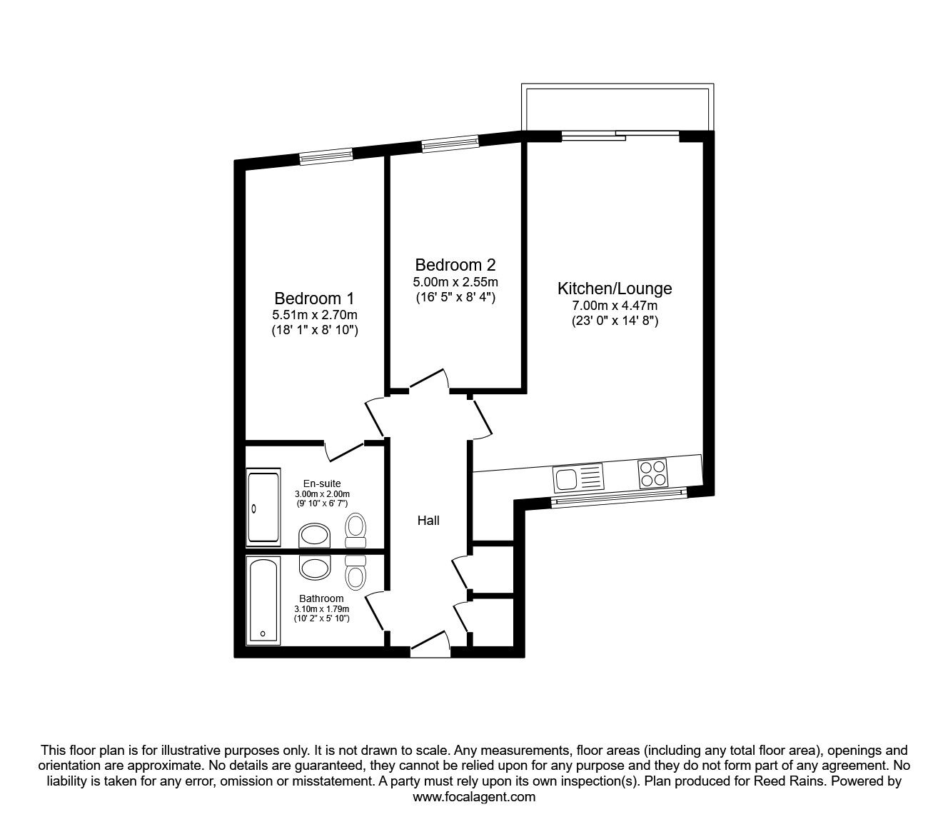 Floorplan of 2 bedroom  Flat to rent, St. Pauls Square, Liverpool, Merseyside, L3