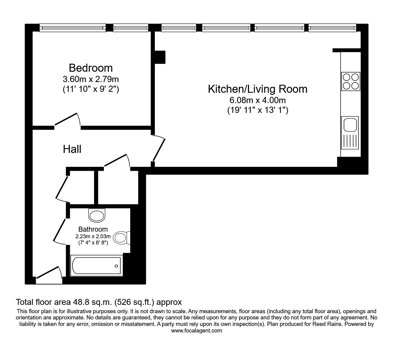 Floorplan of 1 bedroom  Flat to rent, Strand Street, Liverpool, Merseyside, L1