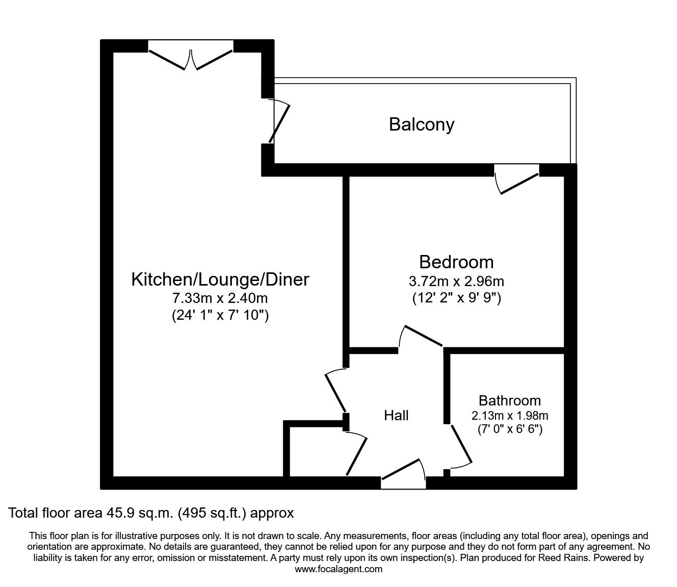 Floorplan of 1 bedroom  Flat to rent, Greenland Street, Liverpool, L1