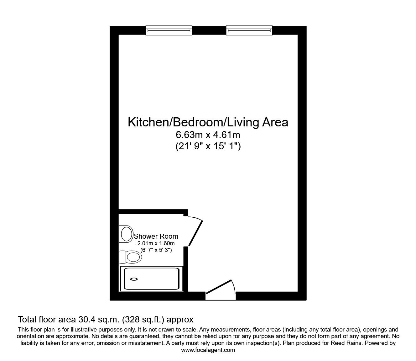 Floorplan of  Flat for sale, Moorfields, Liverpool, Merseyside, L2