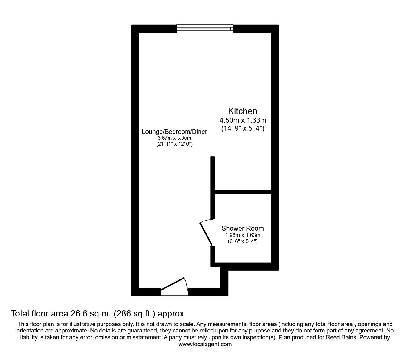 Floorplan of  Flat to rent, The Studios, Liverpool, Merseyside, L8