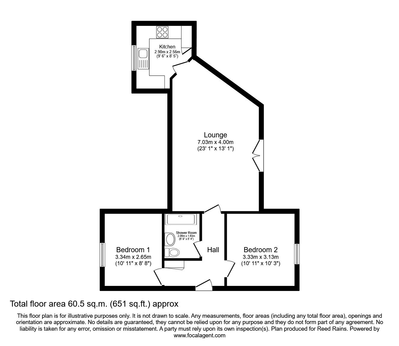 Floorplan of 2 bedroom  Flat to rent, The Anchorage, Liverpool, Merseyside, L3