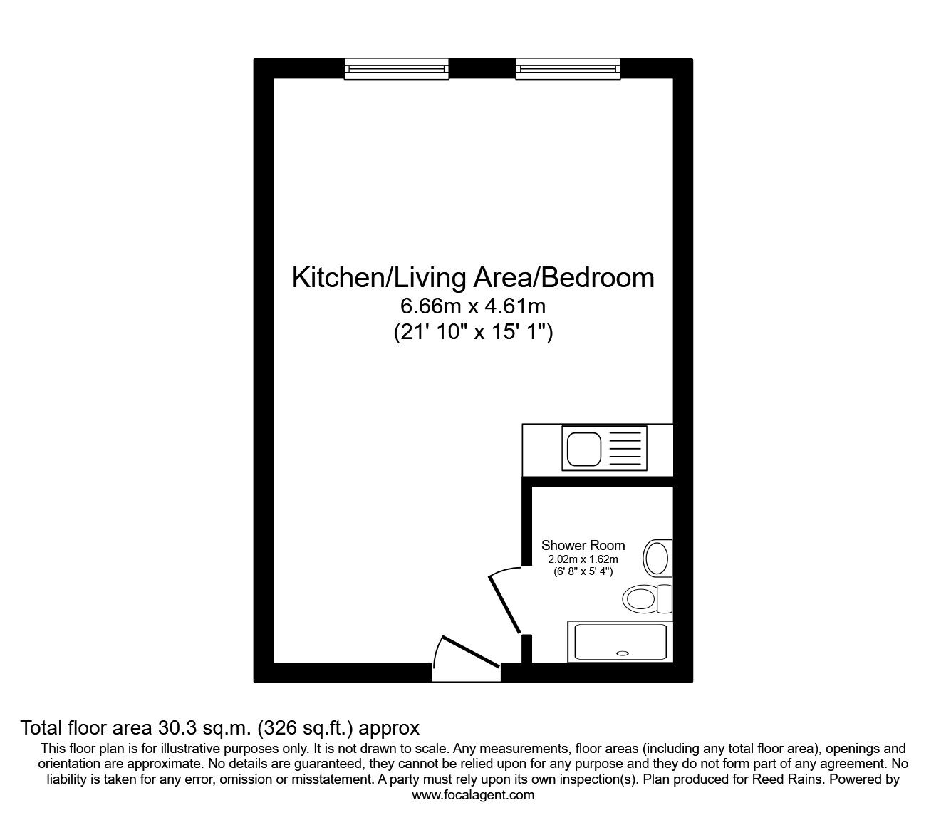 Floorplan of  Flat for sale, Moorfields, Liverpool, Merseyside, L2