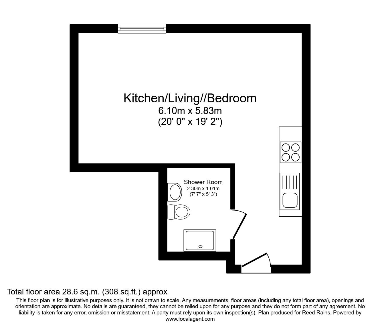 Floorplan of  Flat for sale, Moorfields, Liverpool, Merseyside, L2