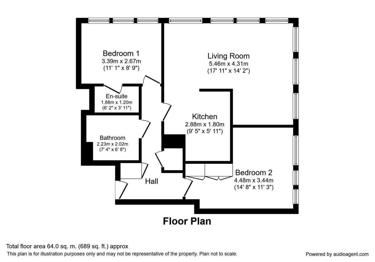 Floorplan of 2 bedroom  Flat for sale, Strand Street, Liverpool, Merseyside, L1