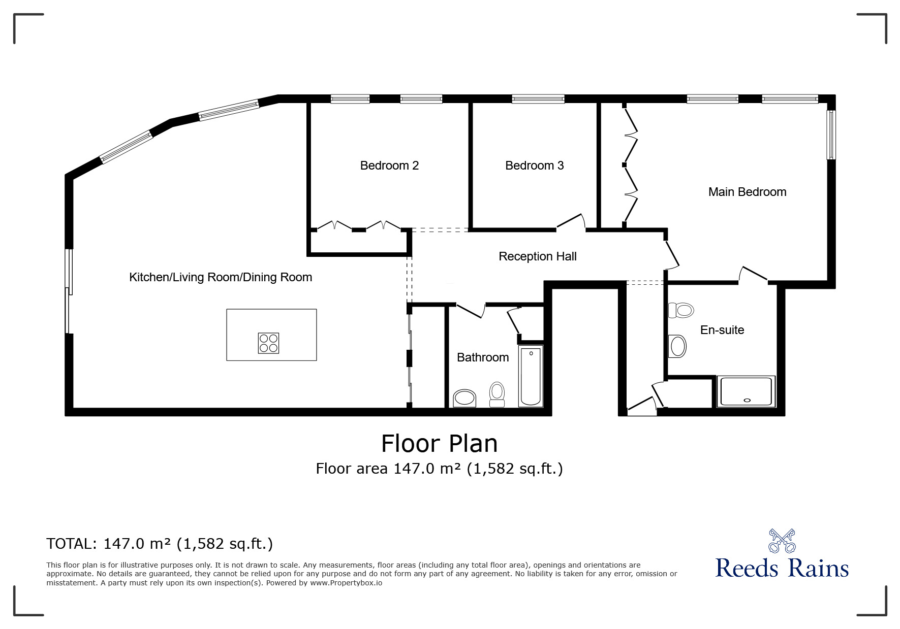 Floorplan of 3 bedroom  Flat for sale, Brook Street, Liverpool, Merseyside, L3