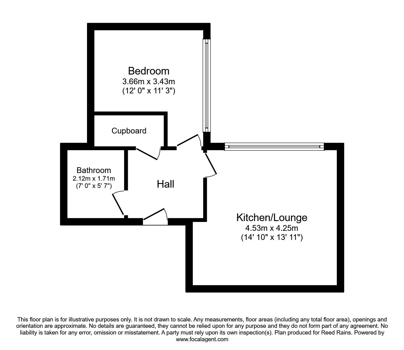 Floorplan of 1 bedroom  Flat for sale, The Strand, Liverpool, Merseyside, L2