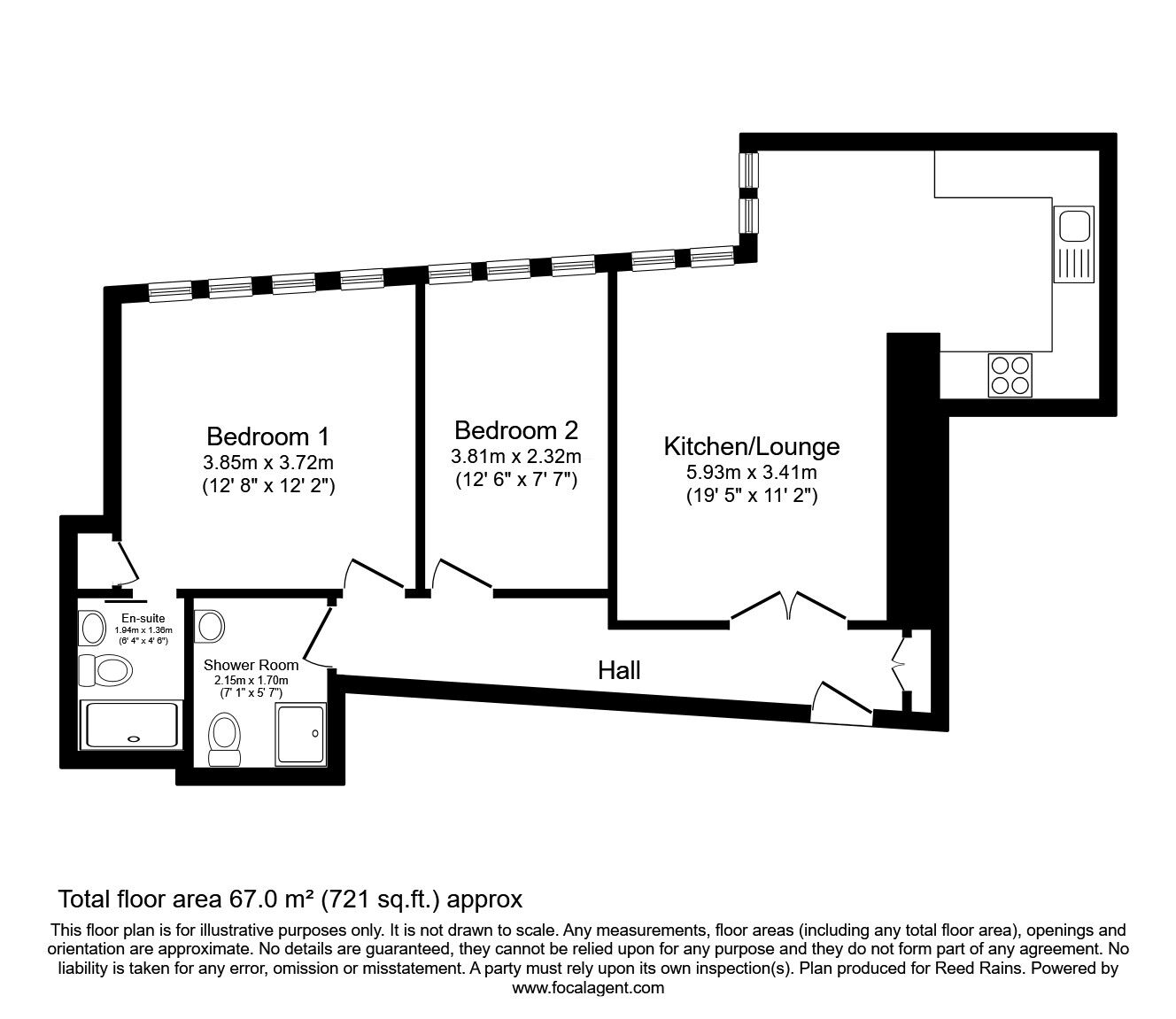 Floorplan of 2 bedroom  Flat for sale, North John Street, Liverpool, Merseyside, L2