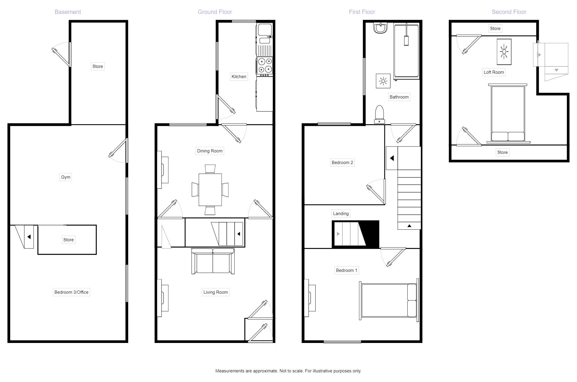 Floorplan of 3 bedroom End Terrace House for sale, Church Road, Woolton, Merseyside, L25