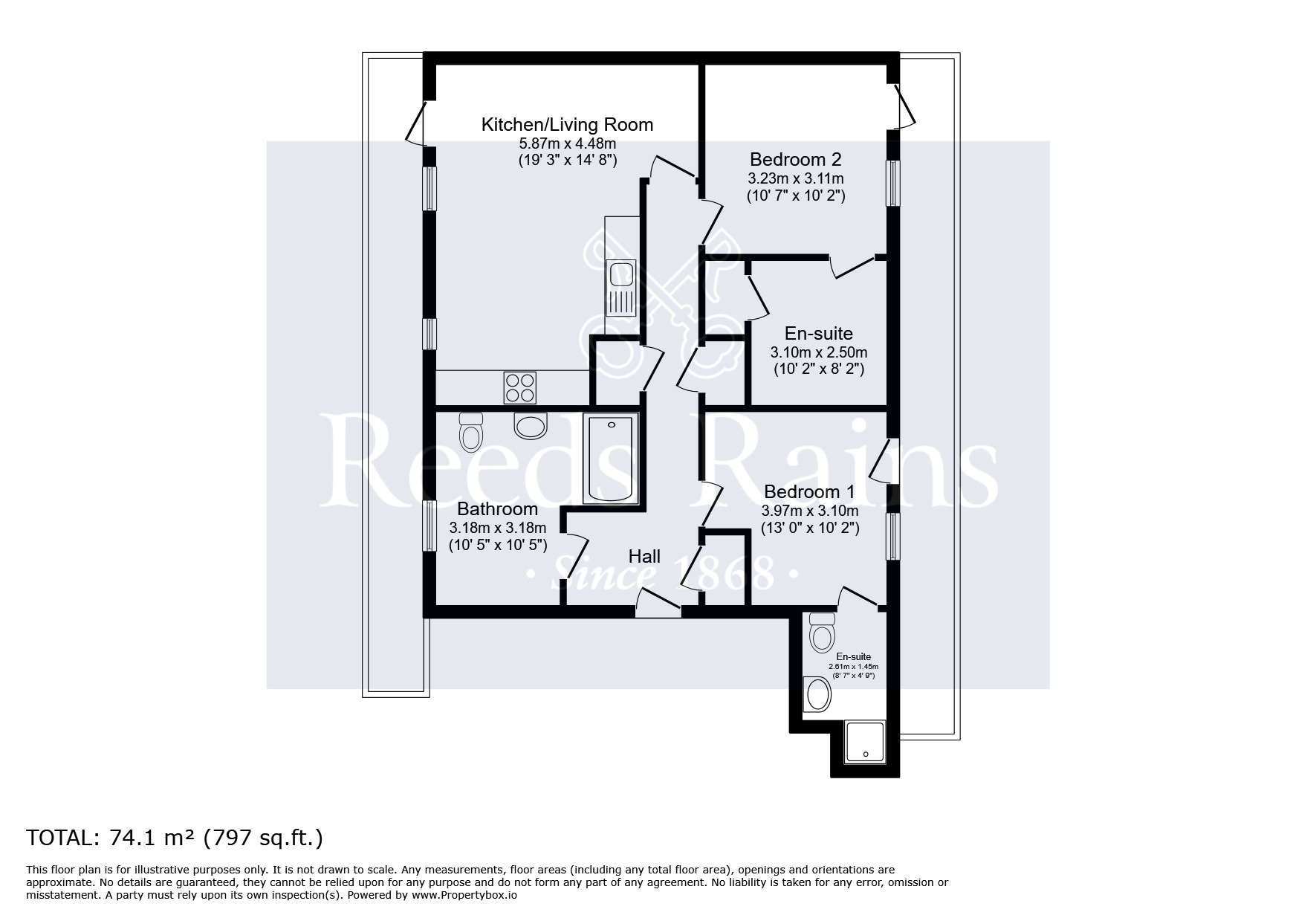 Floorplan of 2 bedroom  Flat for sale, Slater Place, Liverpool, Merseyside, L1