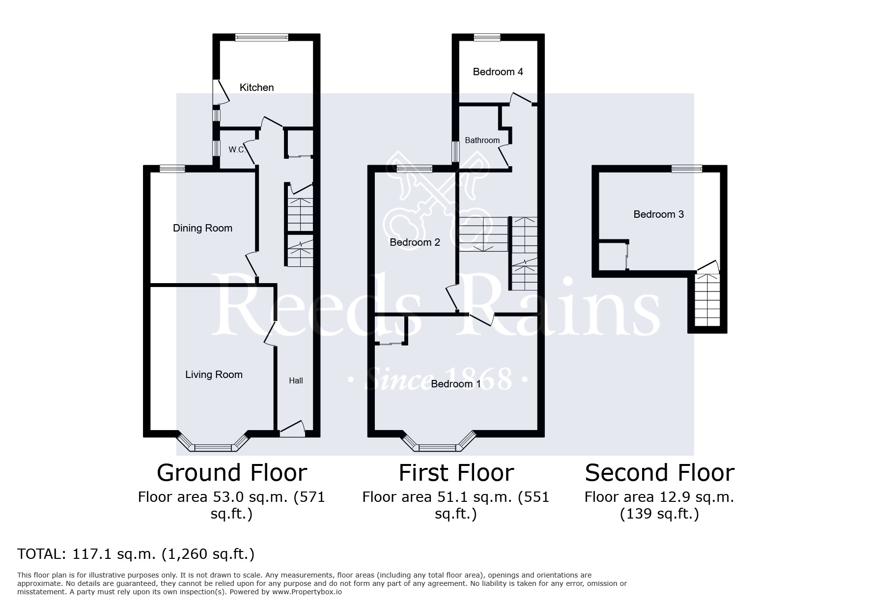 Floorplan of 4 bedroom Mid Terrace House for sale, Poplar Grove, Liverpool, Merseyside, L21