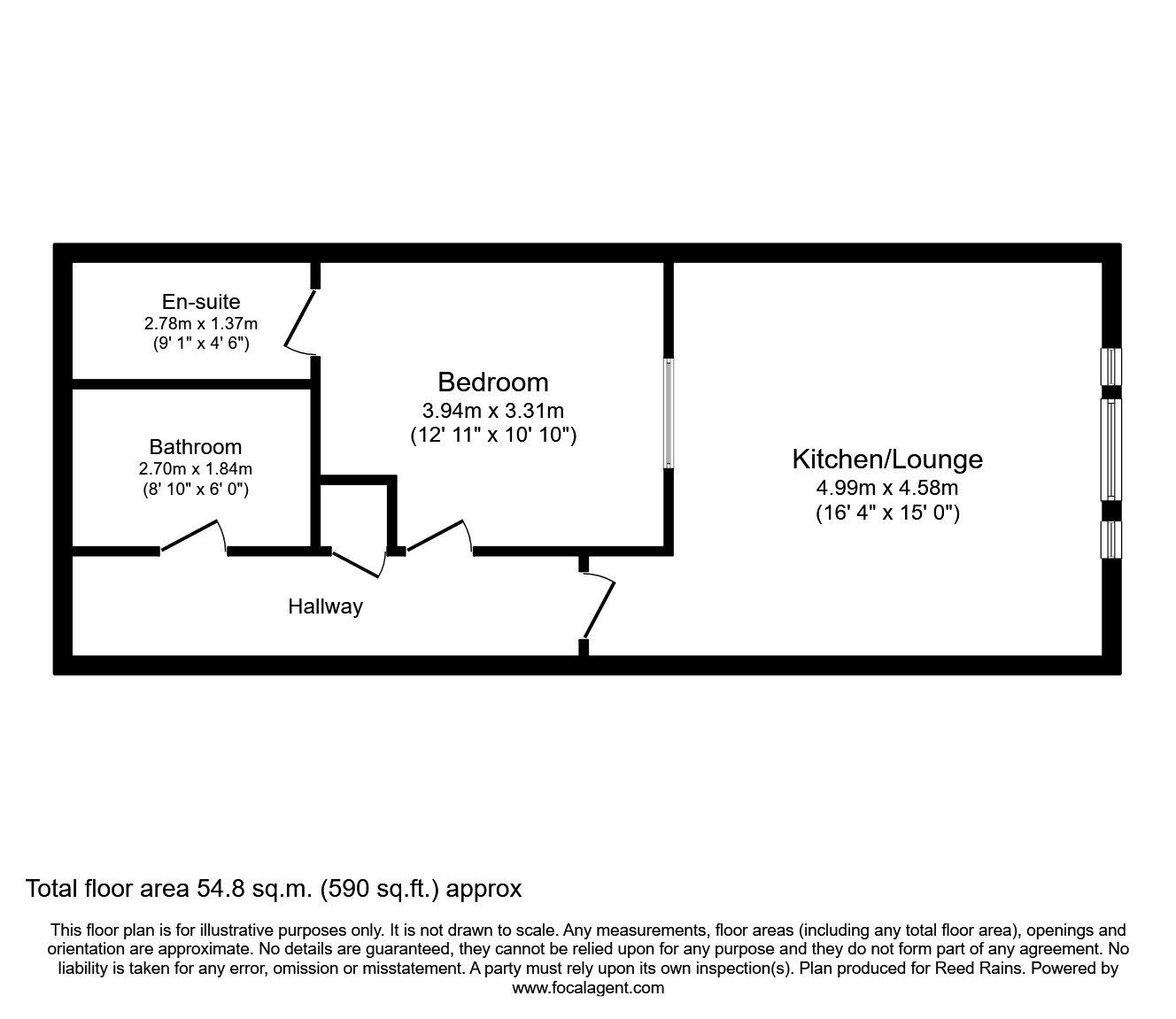 Floorplan of 1 bedroom  Flat to rent, Water Street, Liverpool, Merseyside, L2