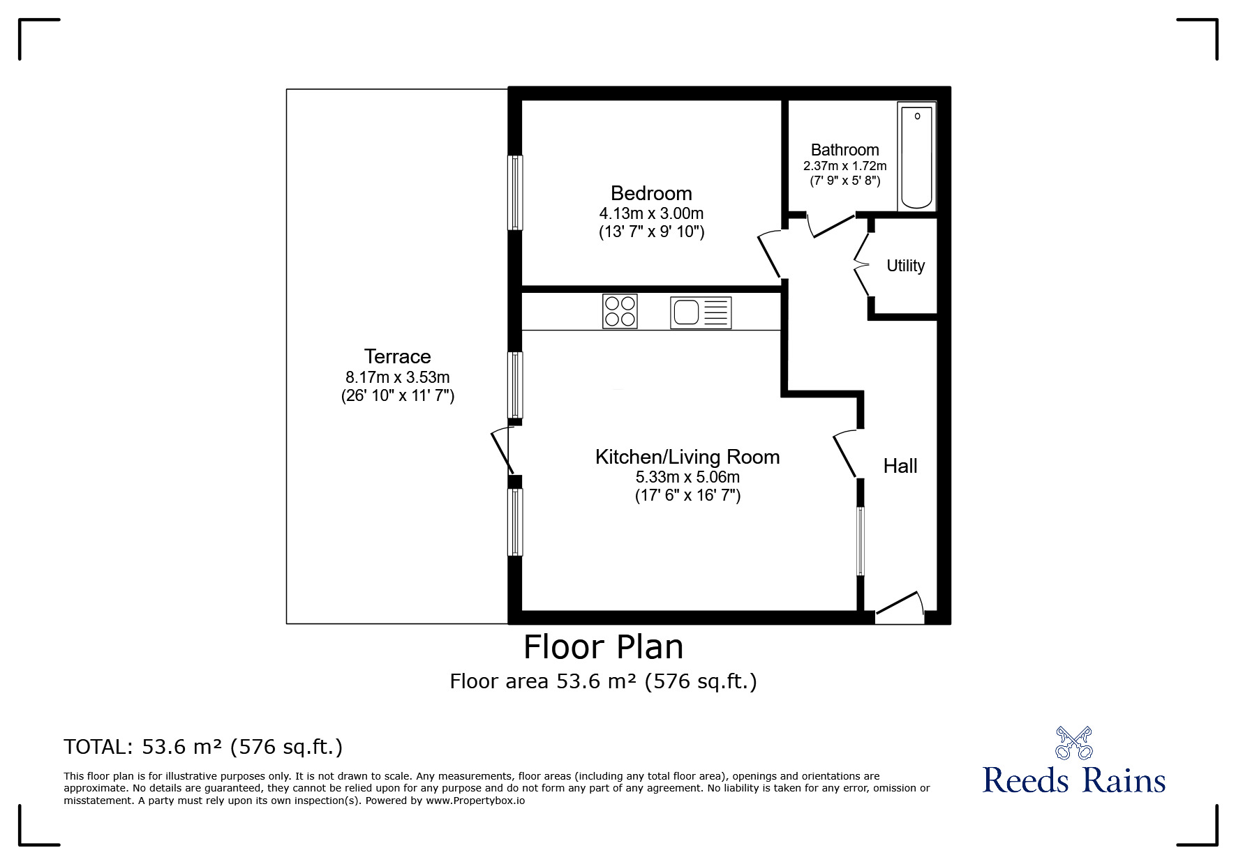 Floorplan of 1 bedroom  Flat for sale, William Jessop Way, Liverpool, Merseyside, L3