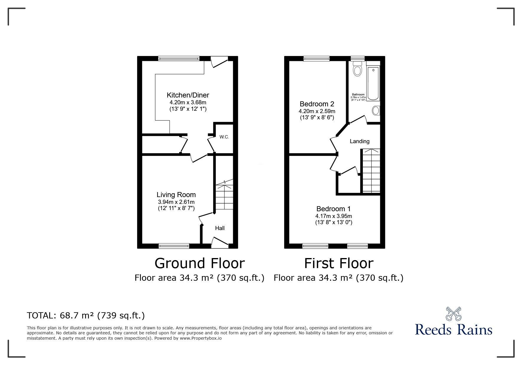 Floorplan of 2 bedroom Semi Detached House for sale, Oakhouse Park, Walton, Merseyside, L9