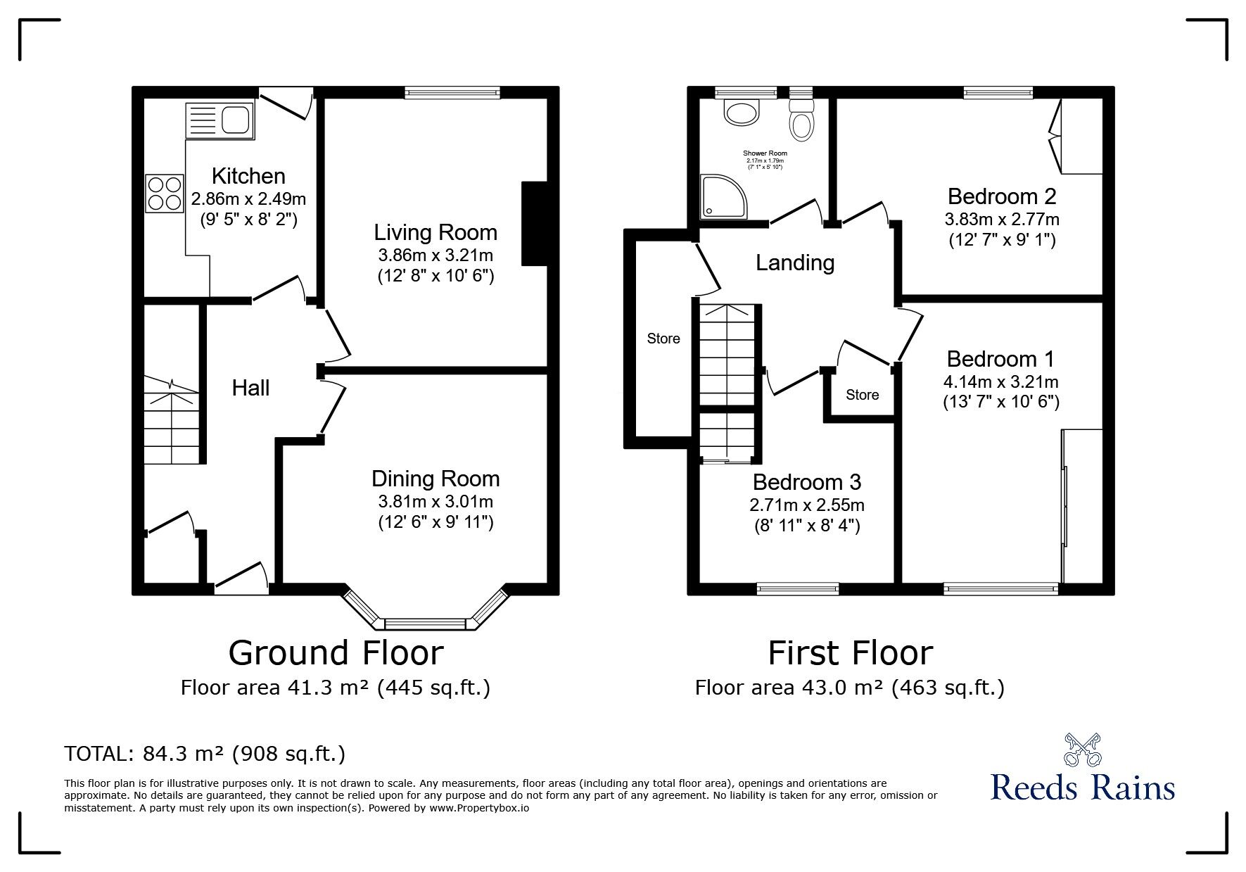 Floorplan of 3 bedroom Mid Terrace House for sale, Shottesbrook Green, Liverpool, Merseyside, L11