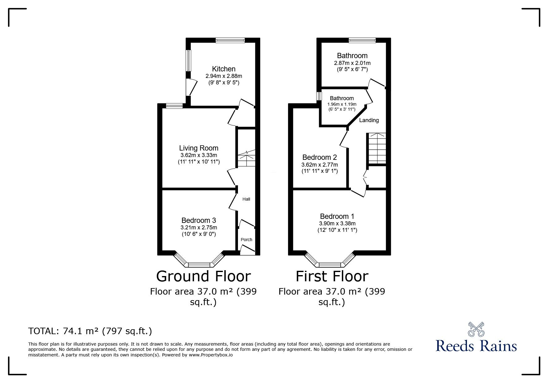 Floorplan of 3 bedroom Mid Terrace House for sale, Adelaide Road, Kensington, Merseyside, L7