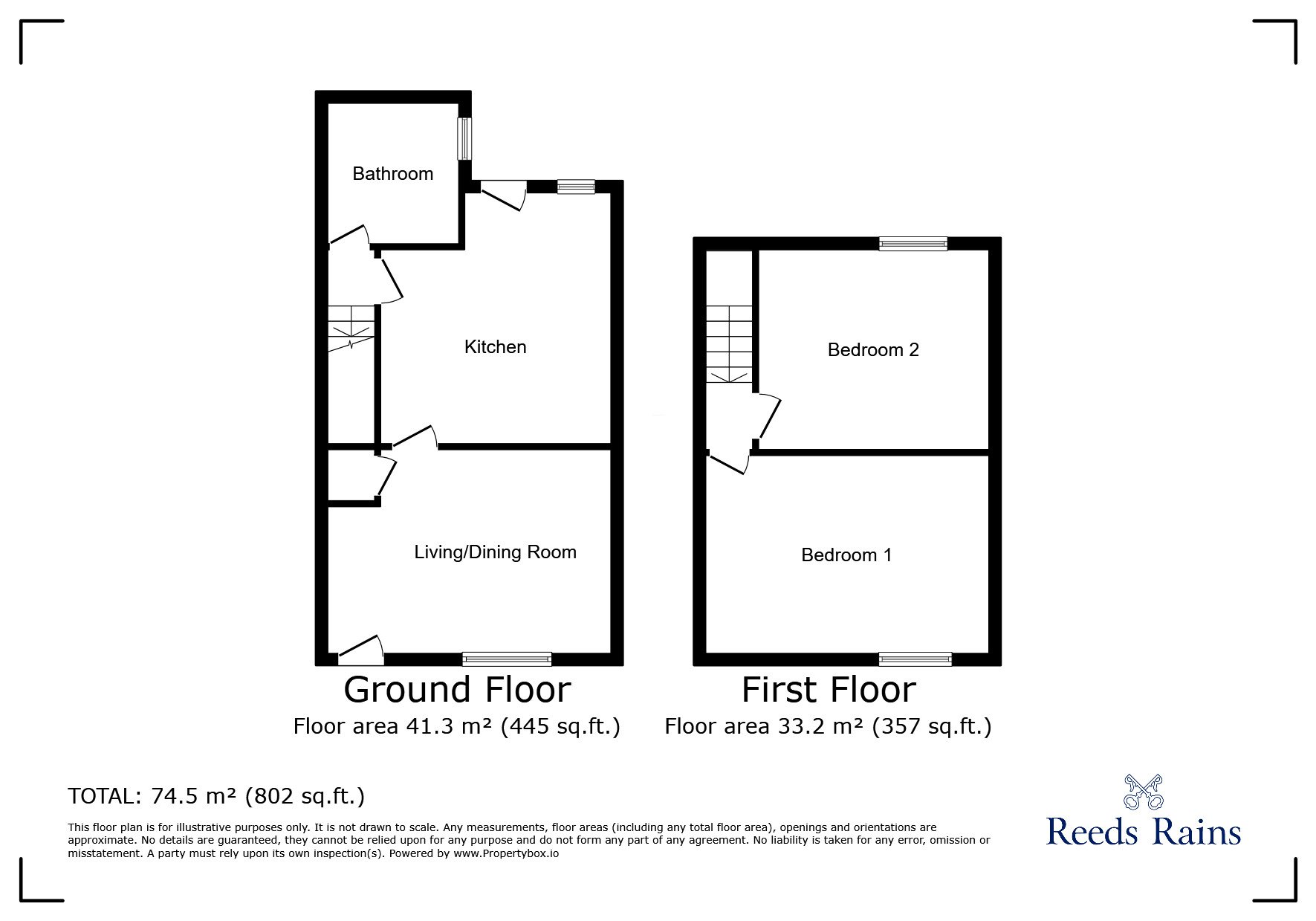 Floorplan of 2 bedroom Mid Terrace House for sale, Dingle Grove, Liverpool, Merseyside, L8