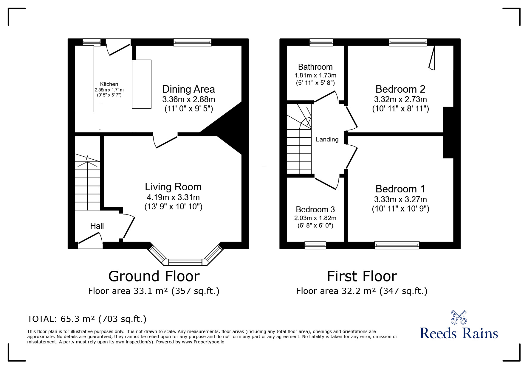 Floorplan of 3 bedroom Mid Terrace House for sale, Beryl Street, Liverpool, Merseyside, L13