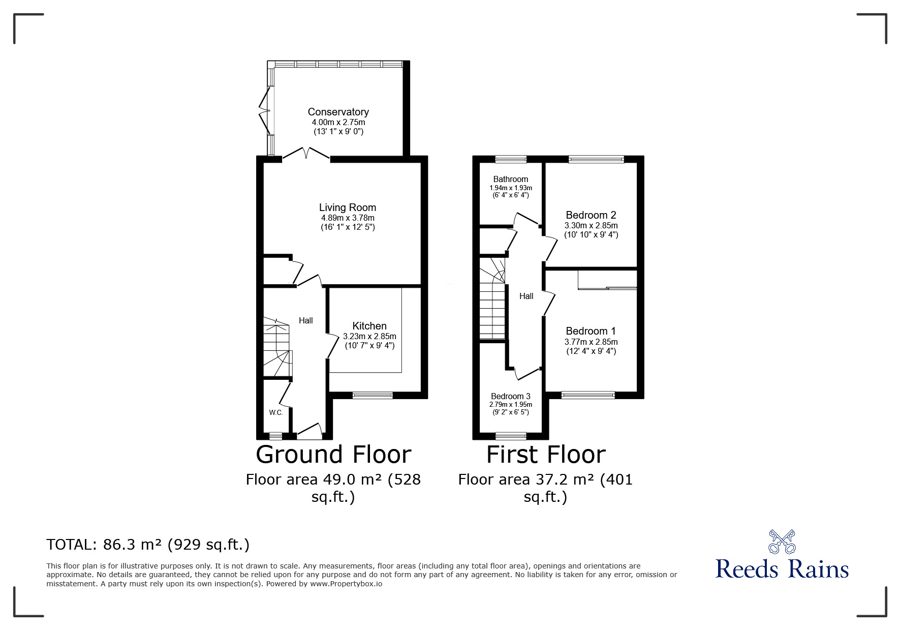 Floorplan of 3 bedroom Semi Detached House for sale, Carrville Way, Liverpool, Merseyside, L12