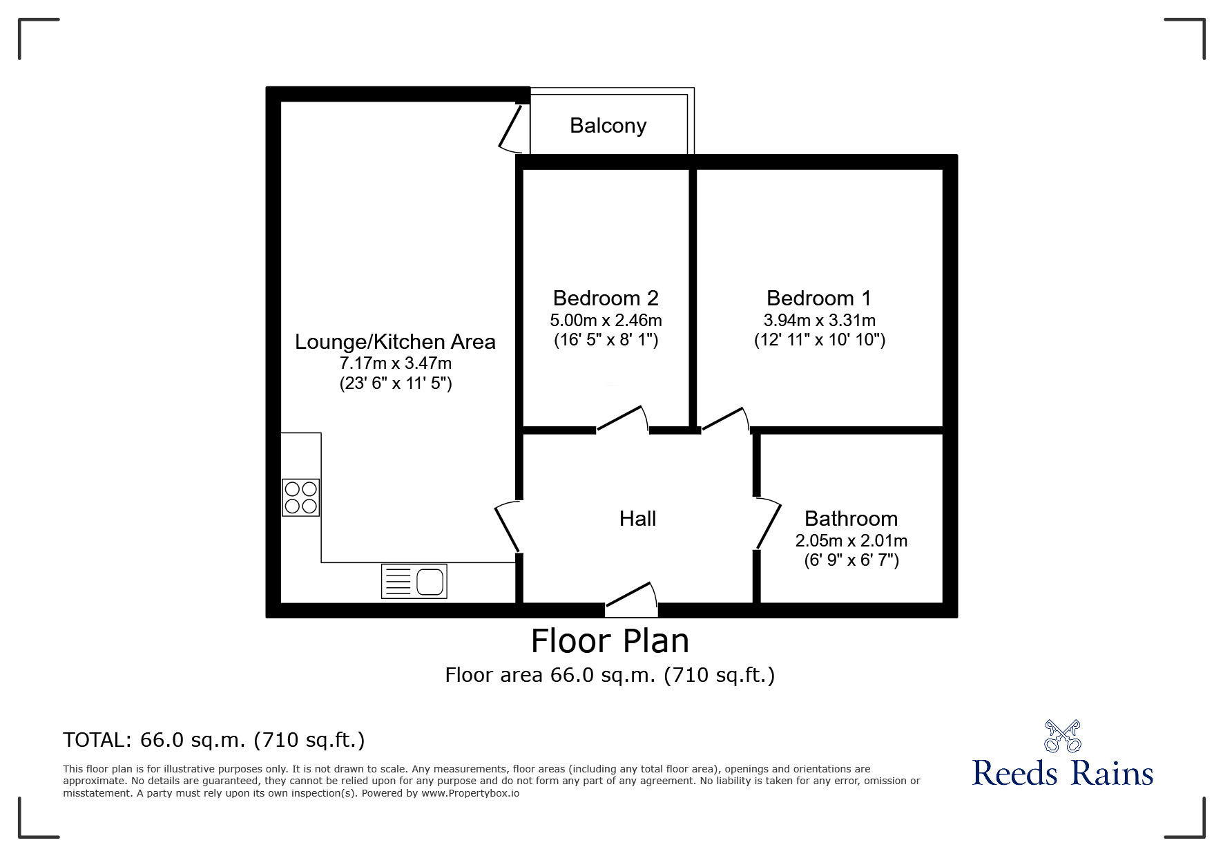 Floorplan of 2 bedroom  Flat to rent, Pall Mall, Liverpool, Merseyside, L3