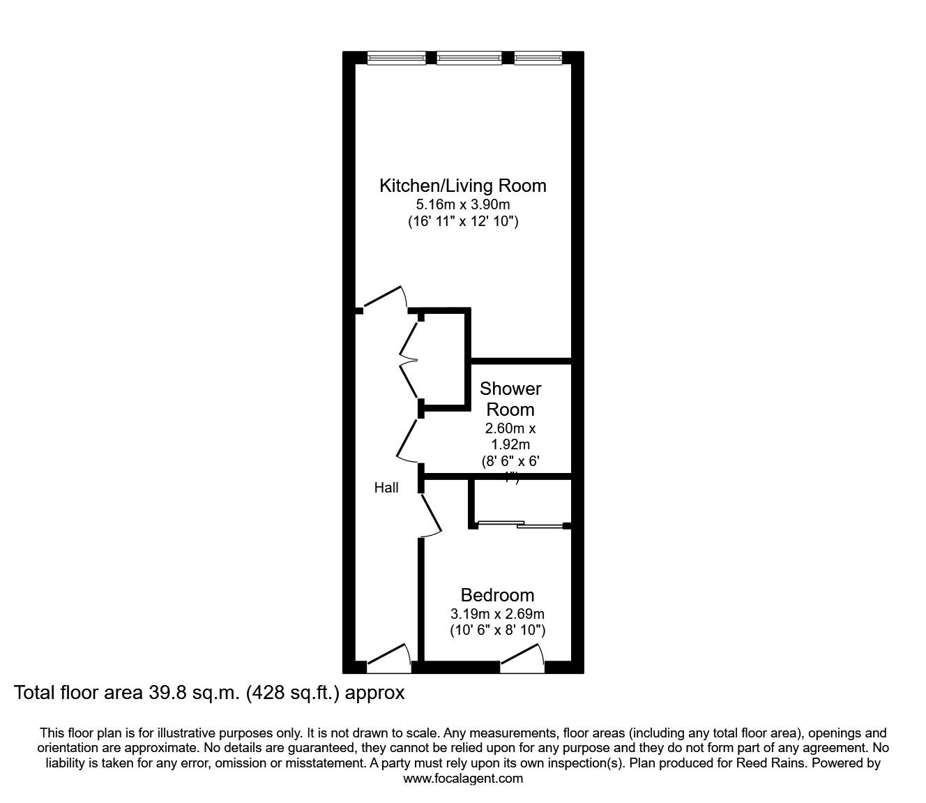 Floorplan of 1 bedroom  Flat to rent, Mann Island, Liverpool, Merseyside, L3