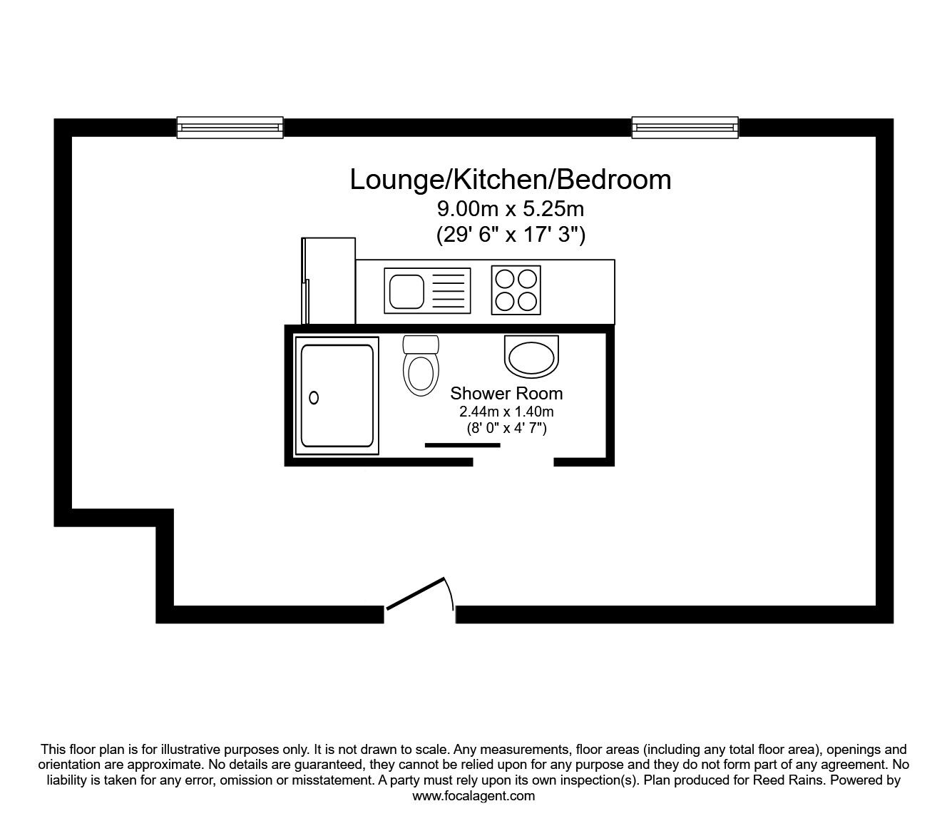 Floorplan of 1 bedroom  Flat to rent, Park Road, Toxteth, Merseyside, L8