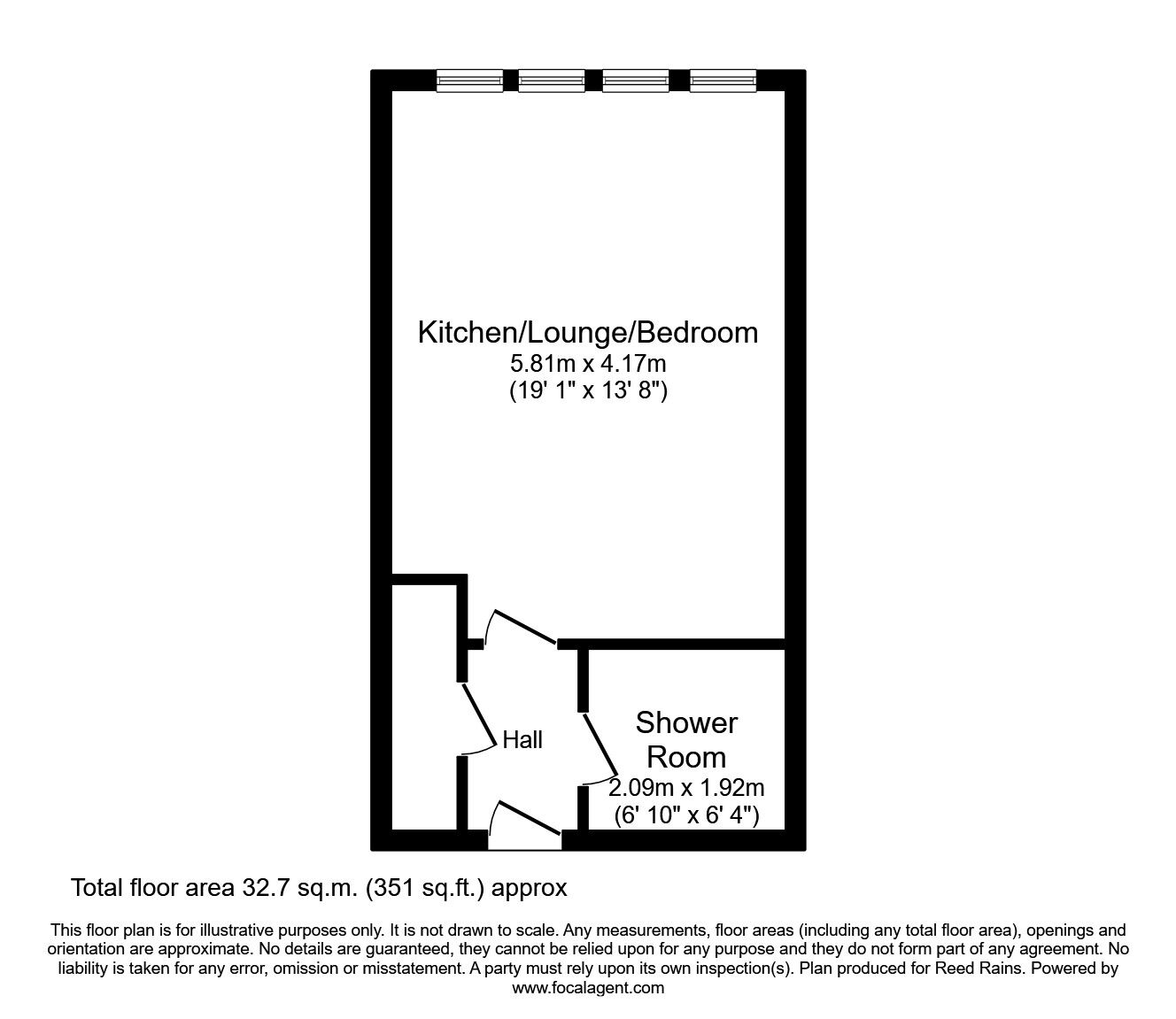 Floorplan of  Flat for sale, The Strand, Liverpool, Merseyside, L2