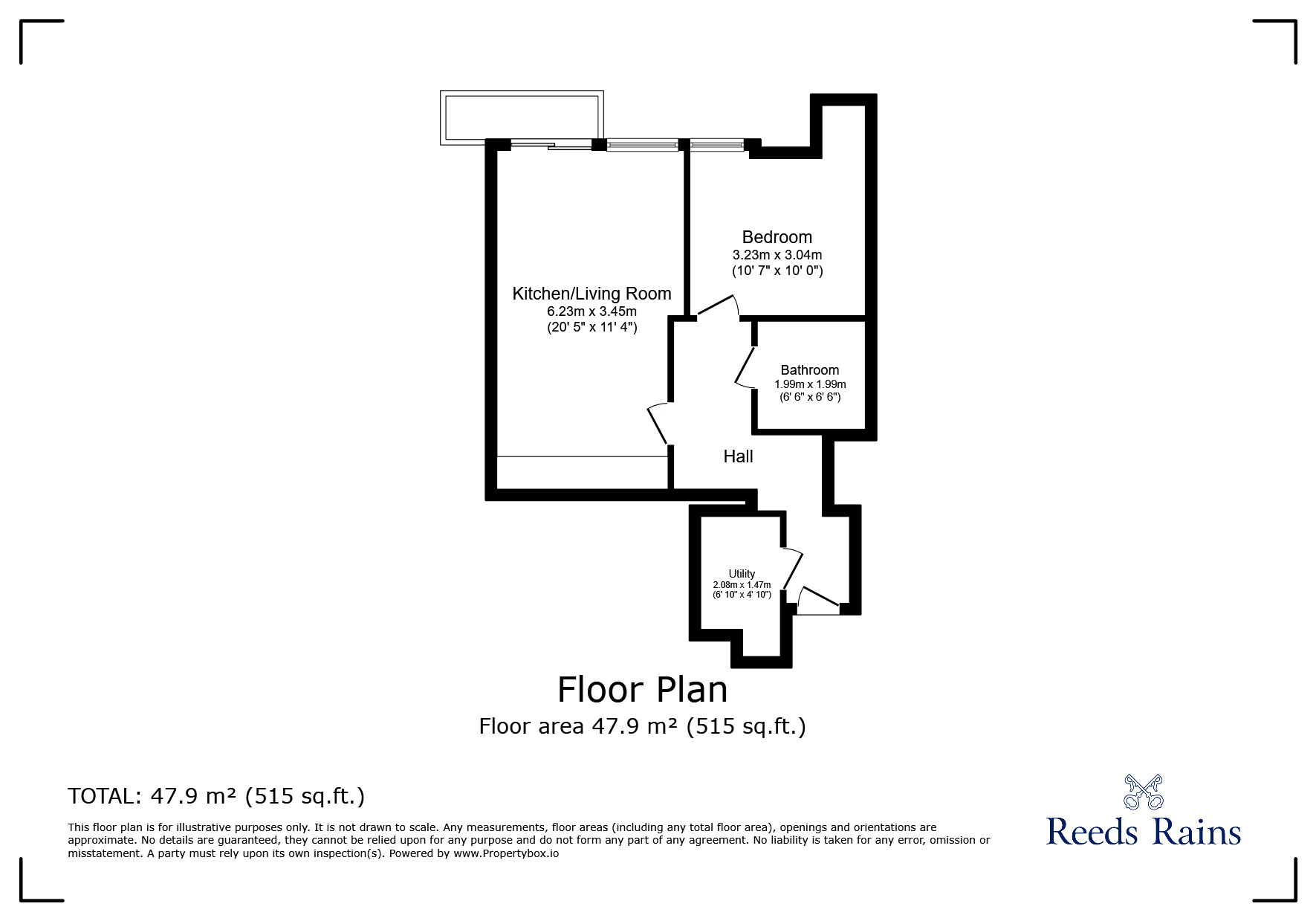 Floorplan of 1 bedroom  Flat for sale, Princes Parade, Liverpool, Merseyside, L3