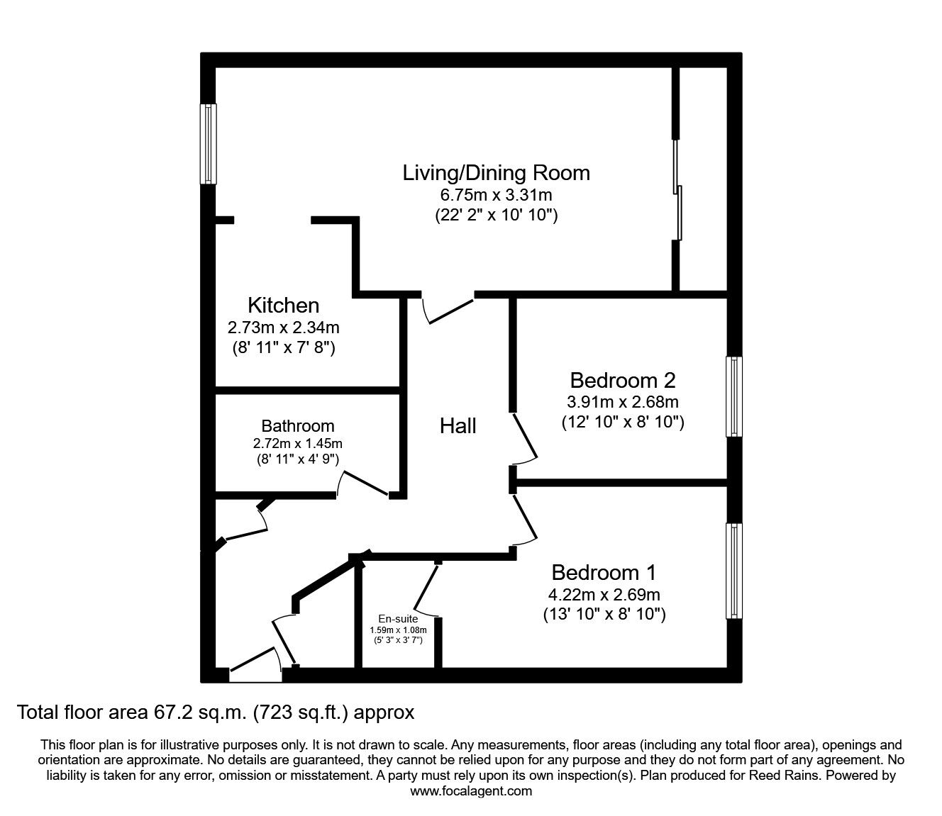 Floorplan of 2 bedroom  Flat to rent, Waterloo Road, Liverpool, Merseyside, L3