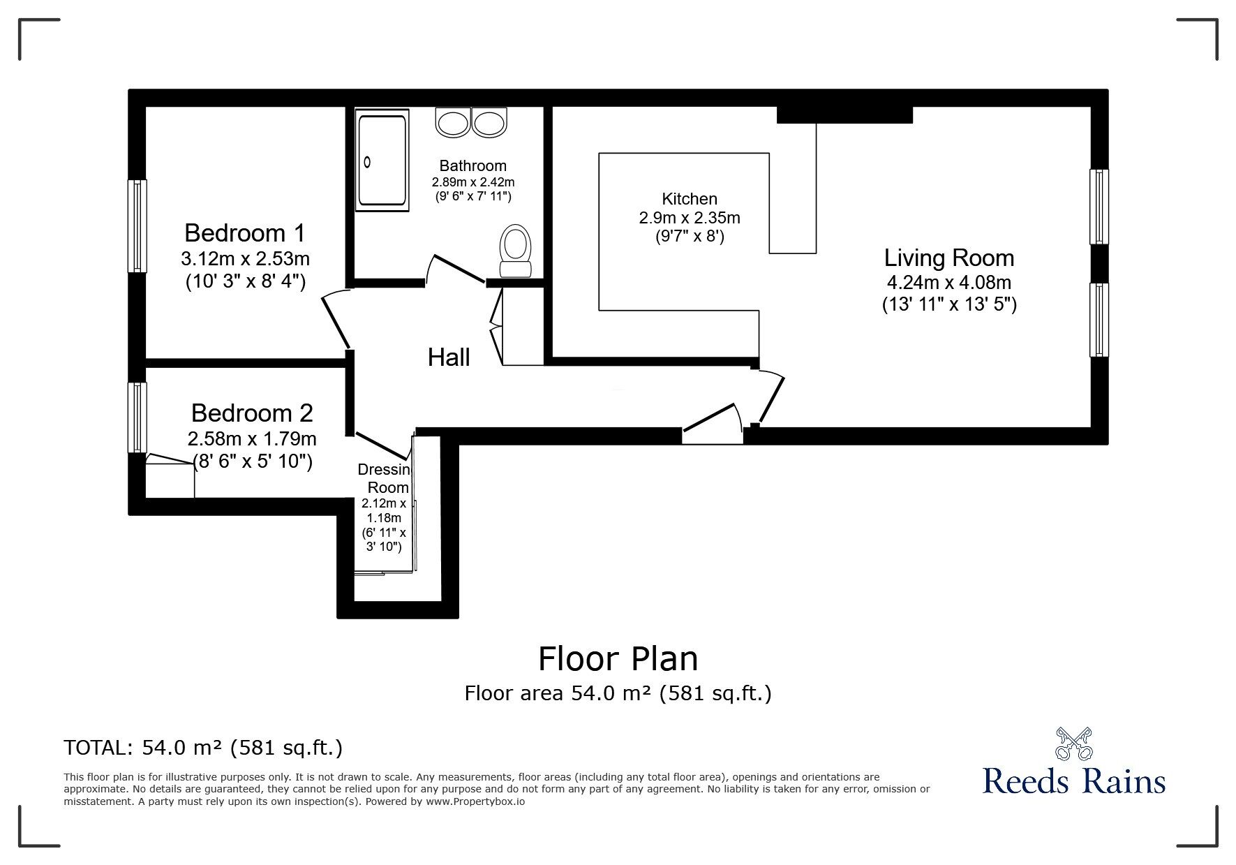 Floorplan of 2 bedroom  Flat for sale, Ivanhoe Road, Aigburth, Merseyside, L17