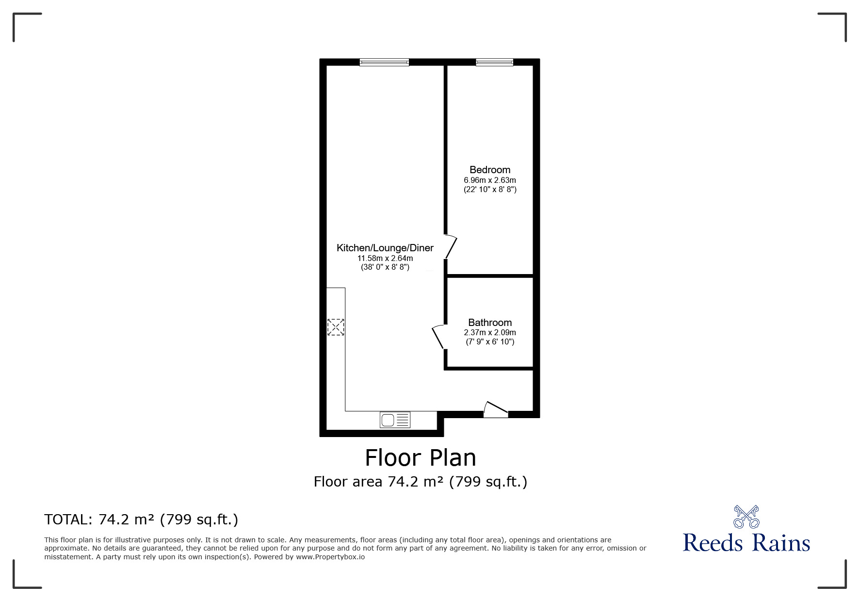 Floorplan of  Flat to rent, Low Hill, Liverpool, Merseyside, L6