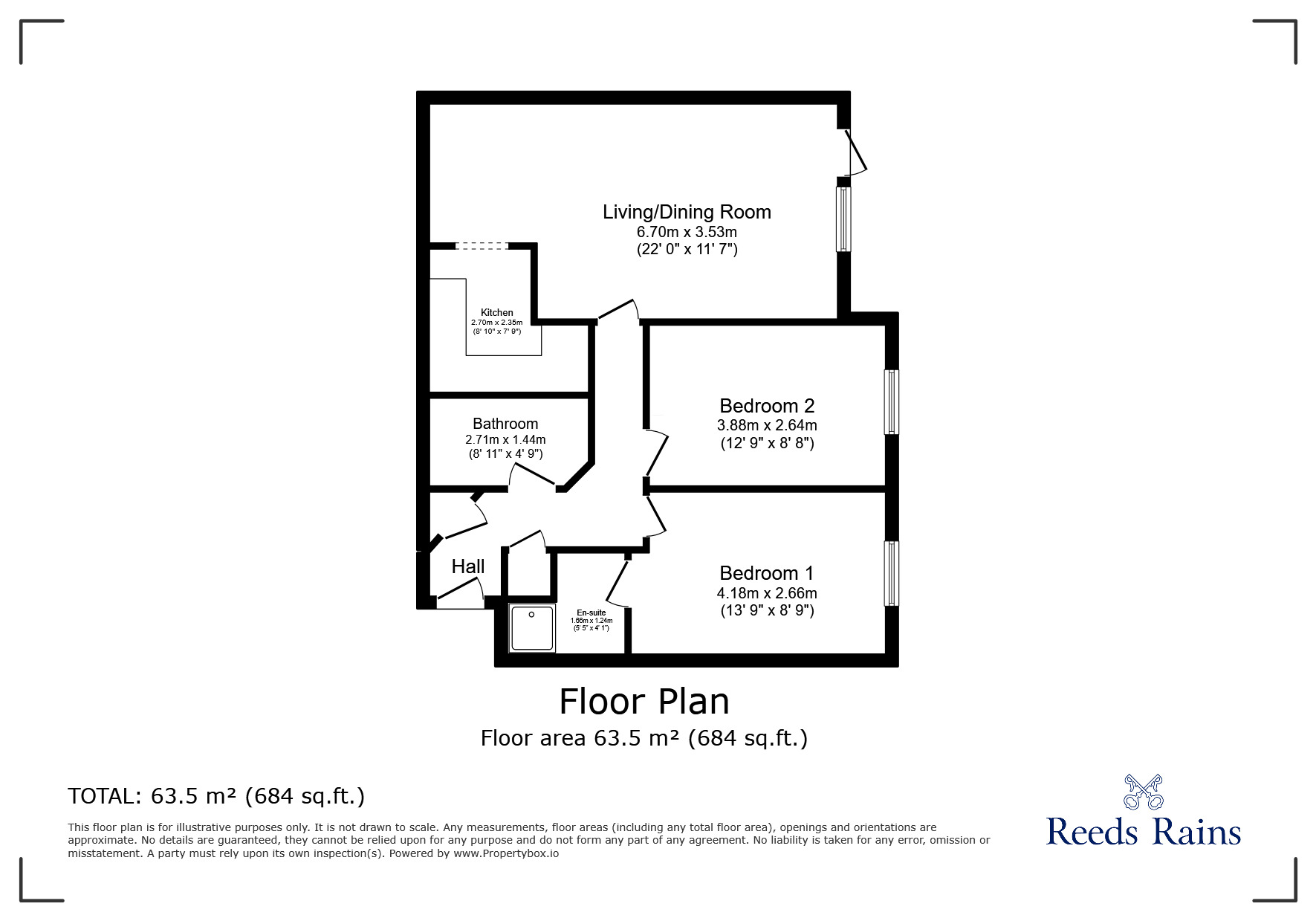 Floorplan of 2 bedroom  Flat for sale, Waterloo Road, Liverpool, Merseyside, L3