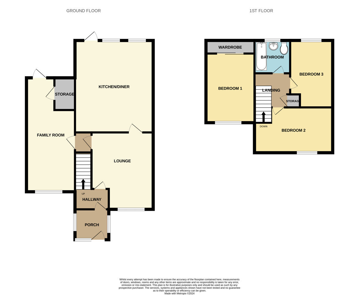 Floorplan of 3 bedroom Semi Detached House for sale, Mount Farm Way, Great Sutton, Cheshire, CH66