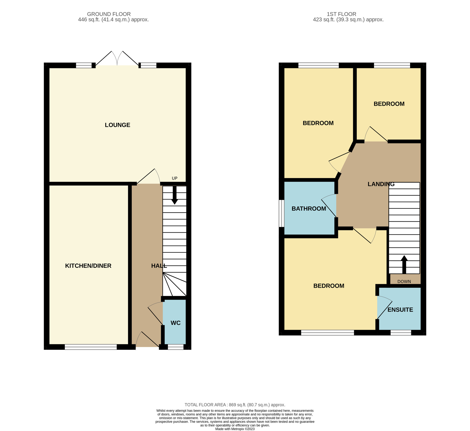 Floorplan of 3 bedroom Semi Detached House for sale, Matterhorn Road, Ellesmere Port, Cheshire, CH66