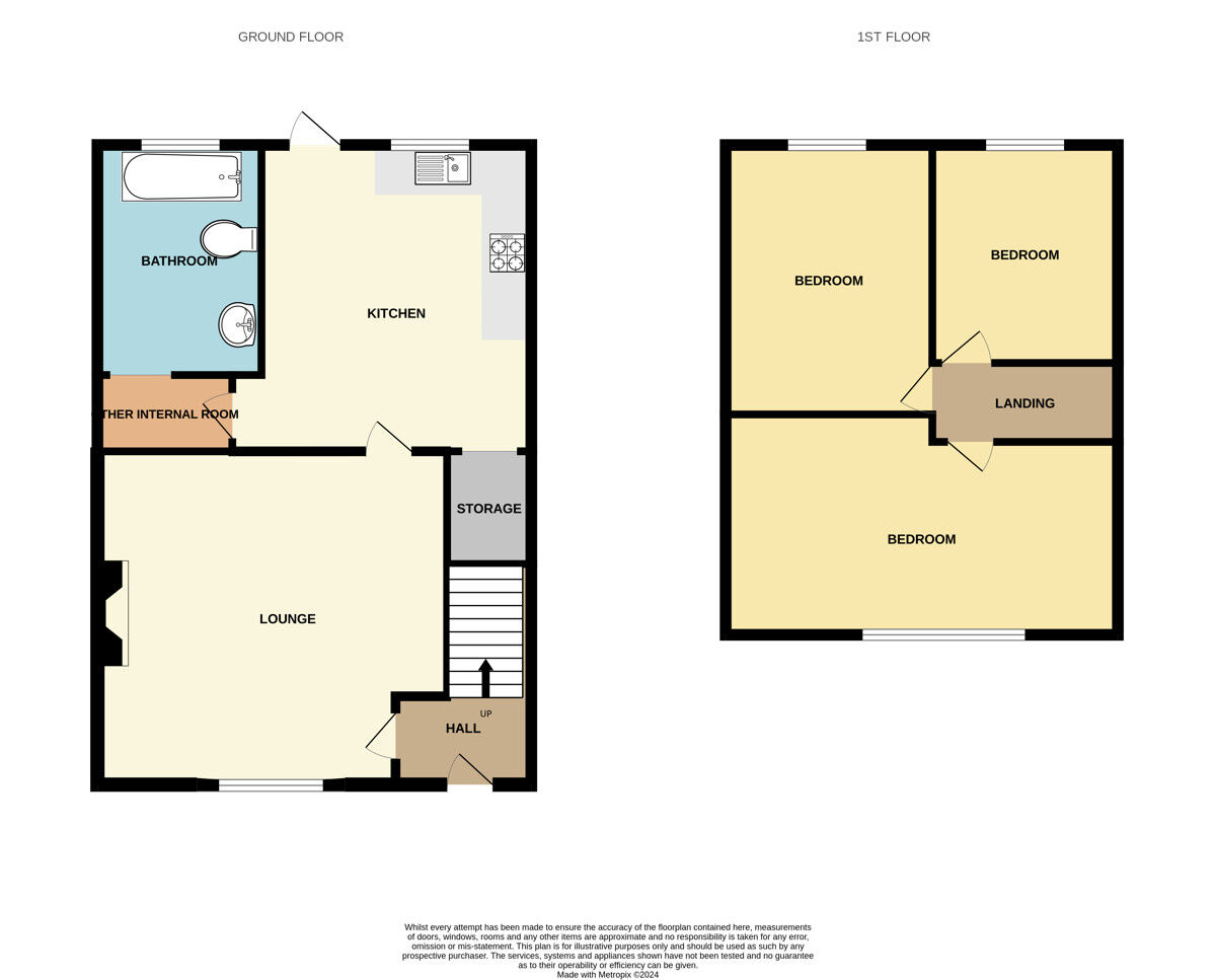 Floorplan of 3 bedroom Mid Terrace House for sale, Penn Gardens, Ellesmere Port, Cheshire, CH65