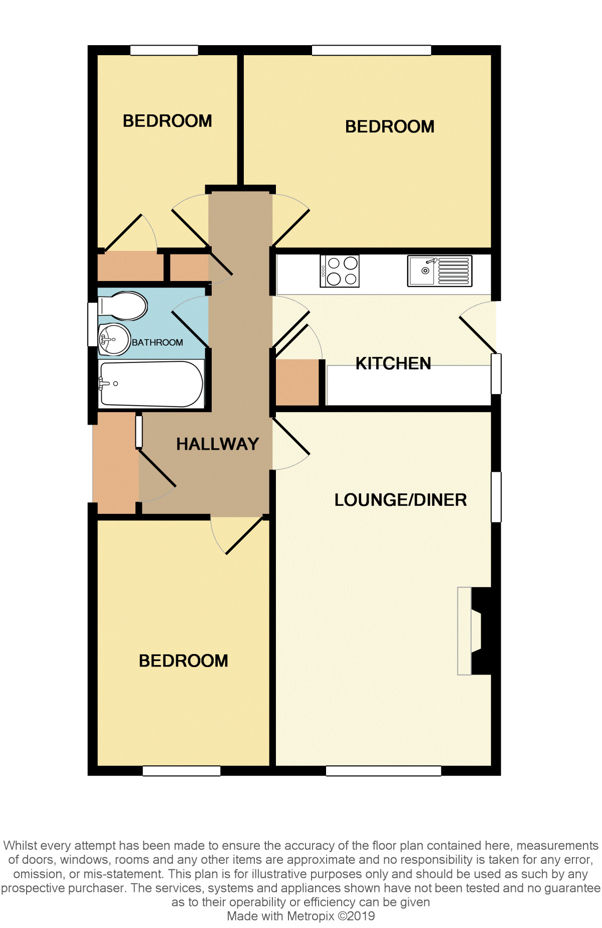 Floorplan of 3 bedroom Detached Bungalow for sale, Yewdale Drive, Whitby, Ellesmere Port, CH66