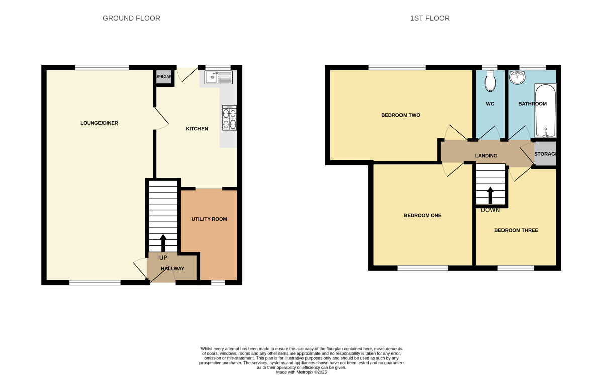 Floorplan of 3 bedroom Mid Terrace House for sale, Singleton Road, Great Sutton, Cheshire, CH65