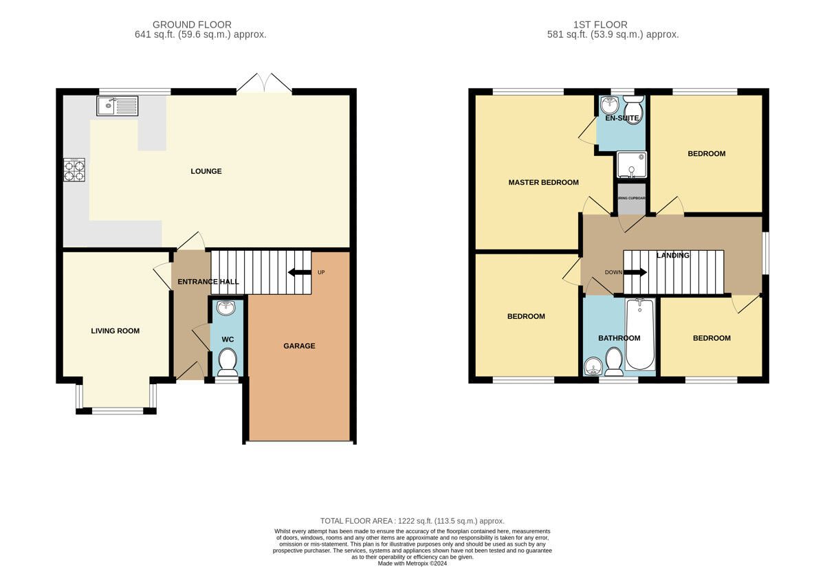 Floorplan of 4 bedroom Detached House for sale, Linkside Way, Great Sutton, Cheshire, CH66