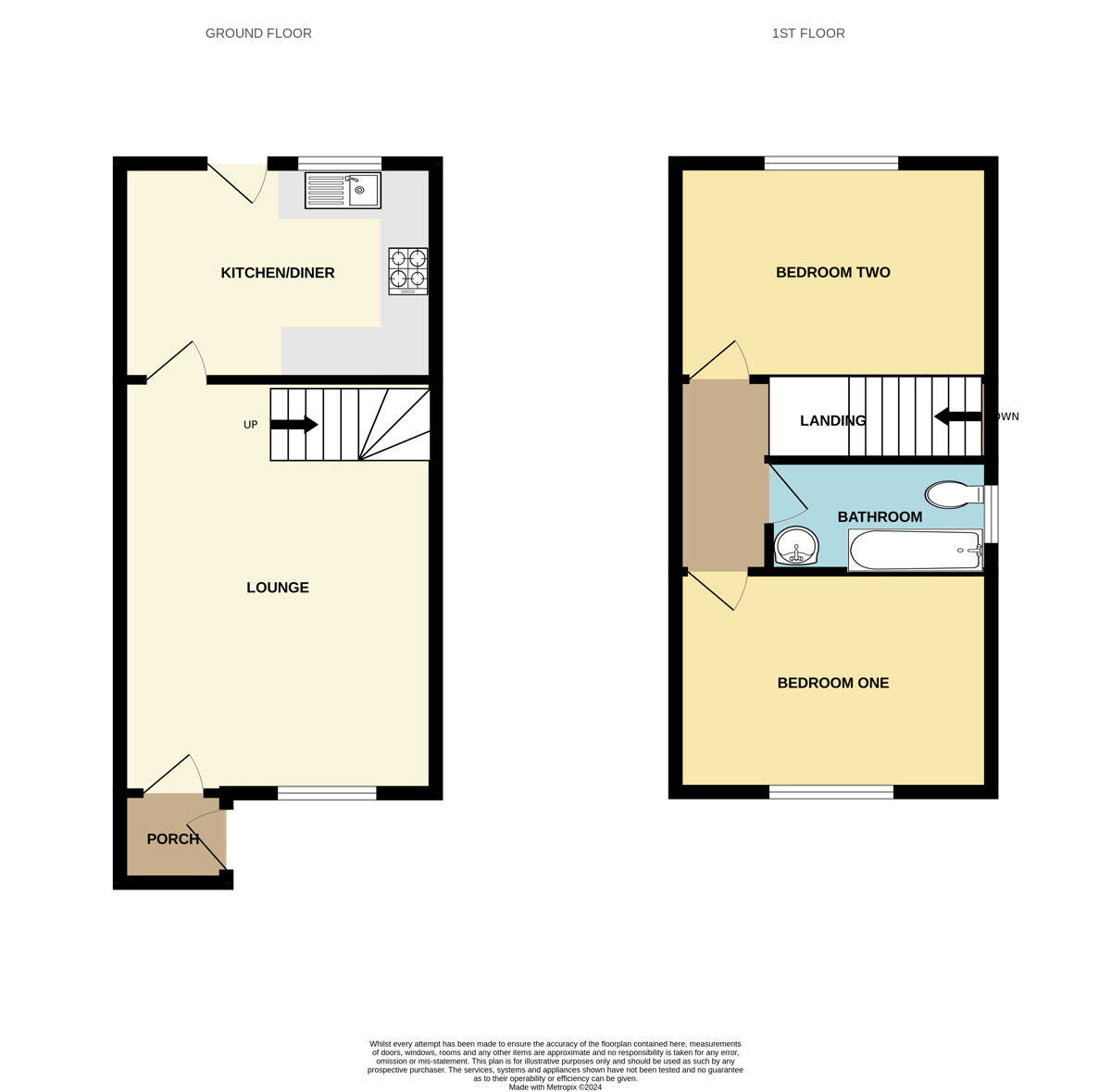 Floorplan of 2 bedroom Semi Detached House for sale, Yewdale Drive, Whitby, Cheshire, CH66