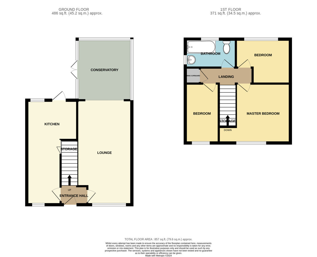 Floorplan of 3 bedroom Mid Terrace House for sale, Maple Avenue, Little Sutton, Ellesmere Port, CH66