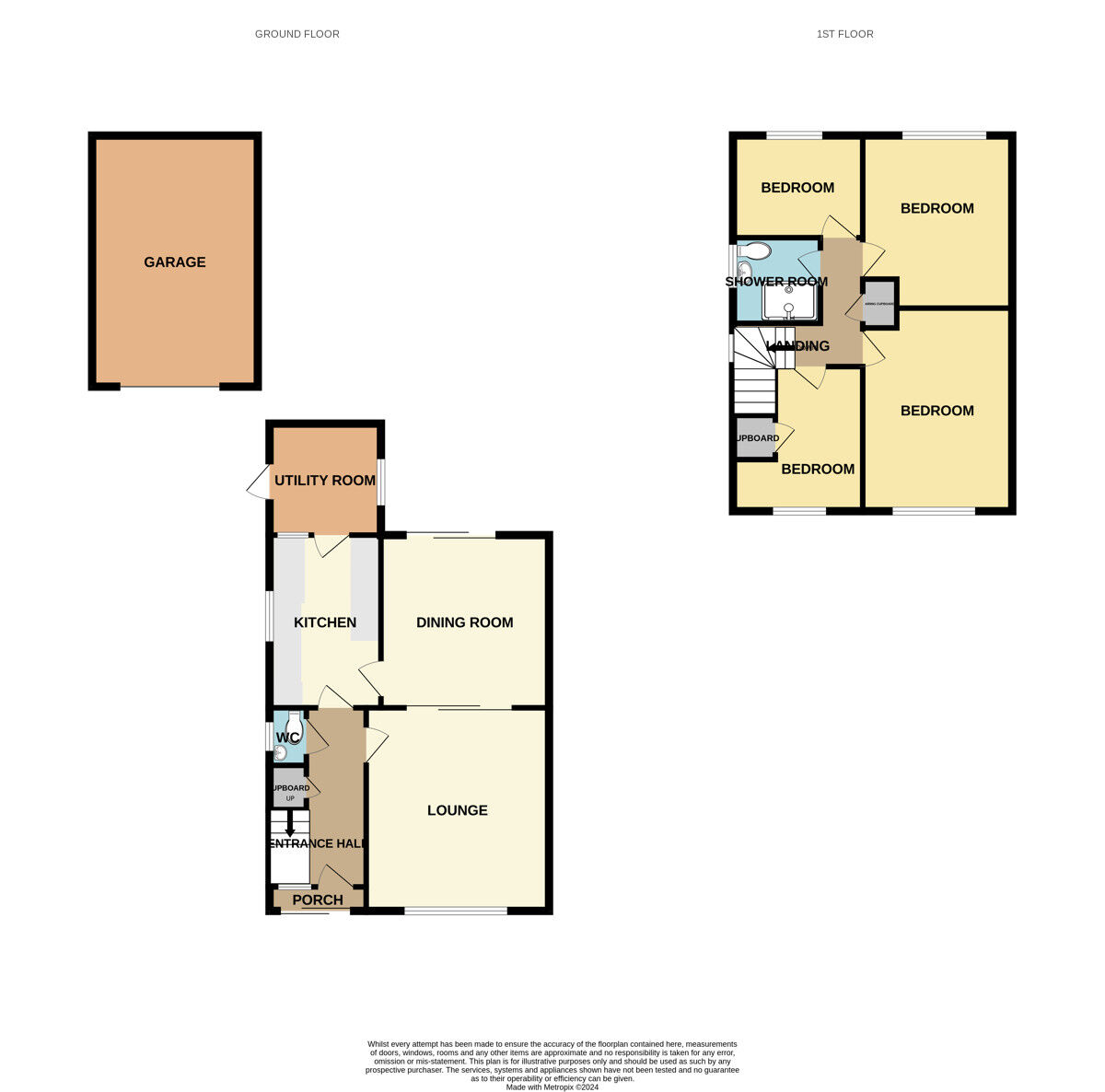 Floorplan of 4 bedroom Detached House for sale, Demage Drive, Great Sutton, Cheshire, CH66