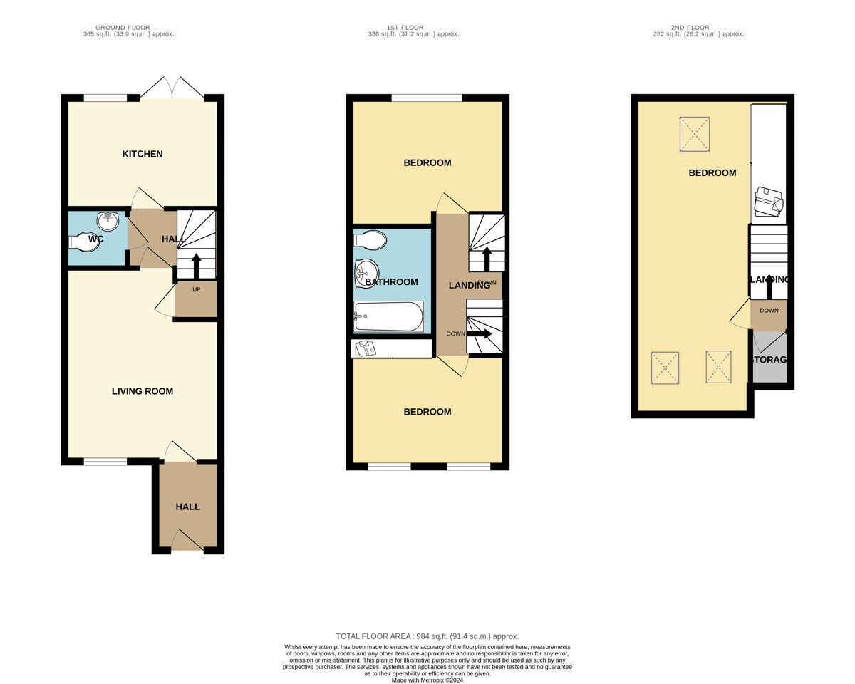 Floorplan of 3 bedroom End Terrace House for sale, Bitterling Street, Ellesmere Port, Cheshire, CH66