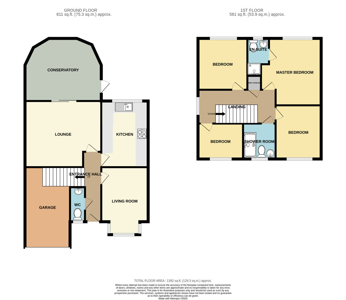 Floorplan of 4 bedroom Detached House for sale, Roxburgh Road, Little Sutton, Cheshire, CH66