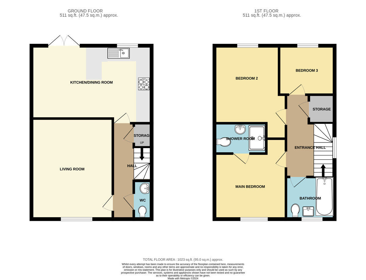 Floorplan of 3 bedroom Semi Detached House to rent, Serenity Avenue, Ellesmere Port, Cheshire, CH65